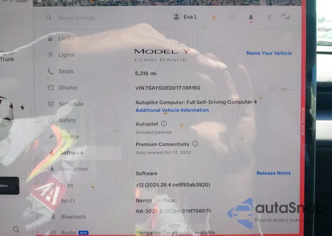 2026 Tesla Model Y Long Range Dual Motor All-Wheel Drive из США, поврежденный, VIN 7SAYGDED0TF398160